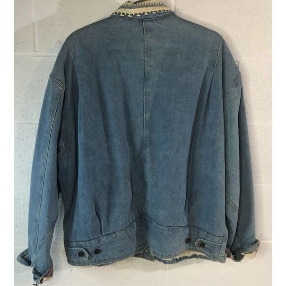 Vintage 1990’s Gitano Denim Coat Jean Jacket Western Lining Women’s SZ L - Picture 5 of 12
